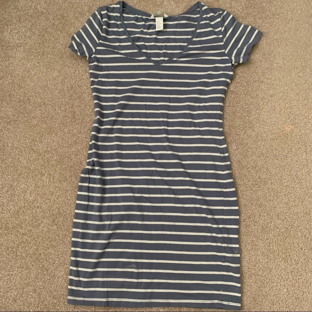 H&M striped body-con dress